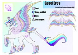 Size: 4961x3508 | Tagged: safe, artist:oneiria-fylakas, derpibooru import, oc, oc only, oc:geod eros, pegasus, pony, colored wings, gradient background, male, multicolored wings, reference sheet, solo, stallion, wings