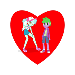 Size: 800x800 | Tagged: safe, derpibooru import, lyra heartstrings, spike, human, g4, female, heart, human spike, humanized, male, shipping, shipping heart, spyra, straight