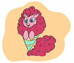 Size: 1981x1703 | Tagged: safe, artist:mayugraffiti, derpibooru import, pinkie pie, earth pony, pony, g4, cute, diapinkes, female, food, mare, open mouth, open smile, ponies in food, smiling, snowcone, solo, sprinkles