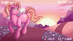 Size: 1192x670 | Tagged: safe, artist:therabbitfollower, derpibooru import, luster dawn, pony, unicorn, g4, female, heart, heart eyes, mare, solo, sunrise, wingding eyes