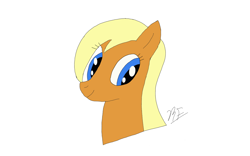 Size: 4000x2500 | Tagged: safe, artist:rocketforget, derpibooru import, apple cobbler, earth pony, pony, apple family member, background pony, female, mare, simple background, smiling, white background