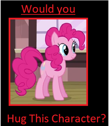 Size: 327x376 | Tagged: safe, derpibooru import, edit, edited screencap, screencap, pinkie pie, earth pony, pony, g4, three's a crowd, cute, diapinkes, female, happy, hug, mare, meme, smiling, yes