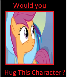 Size: 328x376 | Tagged: safe, derpibooru import, edit, edited screencap, screencap, rainbow dash, scootaloo, pegasus, pony, g4, sleepless in ponyville, cute, cutealoo, female, filly, foal, hug, meme, smiling, wrong aspect ratio, yes