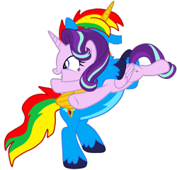 Size: 1655x1595 | Tagged: safe, artist:shieldwingarmorofgod, derpibooru import, starlight glimmer, oc, oc:shield wing, alicorn, pony, alicornified, base used, duo, female, male, race swap, simple background, smiling, starlicorn, transparent background