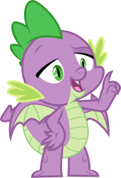 Size: 3000x4405 | Tagged: safe, artist:cloudy glow, derpibooru import, spike, dragon, g4, sparkle's seven, simple background, solo, transparent background, vector, winged spike, wings