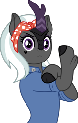 Size: 3173x5000 | Tagged: safe, artist:clubvixen, derpibooru import, oc, oc only, oc:jinx von steinmare, kirin, semi-anthro, cloven hooves, colored eartips, eyeshadow, makeup, purple eyes, simple background, solo, transparent background