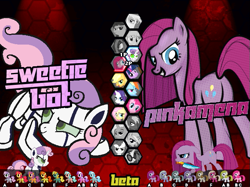 Size: 635x474 | Tagged: safe, artist:fimroots, derpibooru import, applejack, fluttershy, pinkie pie, rainbow dash, rarity, sweetie belle, sweetie bot, twilight sparkle, robot, fighting is magic, mane six, pinkamena diane pie