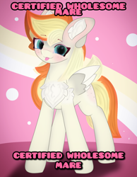 Size: 1538x1977 | Tagged: safe, artist:sodapop sprays, derpibooru import, oc, oc only, oc:sodapop sprays, pegasus, pony, :p, chest fluff, ear fluff, ears, female, freckles, happy, looking at you, mare, mlem, no cutie marks because im lazy, pegasus oc, silly, solo, tongue, tongue out, wholesome