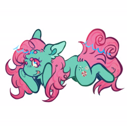 Size: 2048x2048 | Tagged: safe, artist:7redteeths, derpibooru import, minty, earth pony, pony, g3, female, mare, simple background, solo, white background