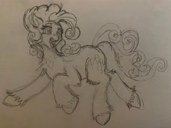 Size: 4032x3024 | Tagged: safe, artist:fluffywolf36, derpibooru import, pinkie pie, earth pony, g4, female, pencil drawing, sketch, solo, traditional art