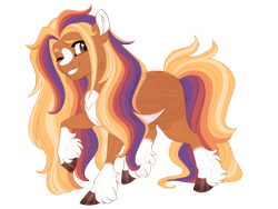 Size: 3600x2700 | Tagged: safe, artist:gigason, derpibooru import, oc, oc only, oc:season change, earth pony, pony, blaze (coat marking), brown eyes, coat markings, colored hooves, facial markings, gradient hooves, grin, hoof polish, long mane, long tail, male, obtrusive watermark, one eye closed, pale belly, parent:apple cobbler, parent:oc:blanket stitch, raised hoof, raised leg, simple background, smiling, socks (coat marking), solo, stallion, standing, tail, transparent background, unshorn fetlocks, watermark