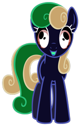 Size: 603x950 | Tagged: safe, artist:j-brony, derpibooru import, edit, bon bon, sweetie drops, earth pony, pony, g4, season 2, the super speedy cider squeezy 6000, adorabon, background pony, cute, female, inverted colors, mare, open mouth, simple background, singing, solo, transparent background, vector