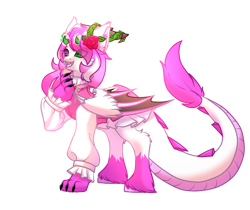 Size: 1650x1384 | Tagged: safe, artist:rosebutterfly014, derpibooru import, oc, oc only, dragon, pony, 2024 community collab, derpibooru community collaboration, pony dragon hybrid, simple background, solo, transparent background