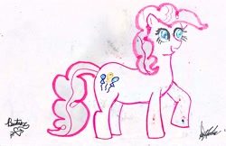 Size: 2380x1540 | Tagged: safe, artist:elidiotadelaesquina, derpibooru import, pinkie pie, g4, traditional art