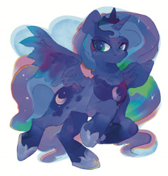 Size: 1591x1674 | Tagged: source needed, safe, artist:noblecrumble, derpibooru import, princess luna, alicorn, pony, g4, female, mare, simple background, solo, white background
