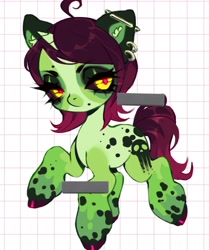 Size: 1715x2048 | Tagged: safe, artist:p0nyplanet, derpibooru import, oc, oc only, pony, unicorn, abstract background, adoptable, ear piercing, earring, female, jewelry, mare, piercing, solo