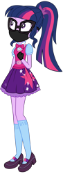 Size: 2347x6441 | Tagged: safe, artist:brokenadam, artist:sketchmcreations, edit, sci-twi, twilight sparkle, human, equestria girls, coronavirus, covid-19, face mask, glasses, gloves, humanized, ponytail, simple background, transparent background