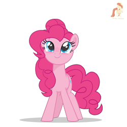 Size: 2000x2000 | Tagged: safe, artist:r4hucksake, derpibooru import, pinkie pie, earth pony, pony, g4, base used, blushing, female, looking up, mare, positive ponies, simple background, smiling, solo, transparent background