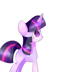 Size: 2500x2500 | Tagged: artist needed, safe, derpibooru exclusive, derpibooru import, twilight sparkle, unicorn twilight, unicorn, g4, blank flank, female, filly, foal, no mouth, simple background, solo, white background