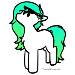 Size: 3000x3000 | Tagged: safe, artist:purple wingshade, derpibooru import, oc, oc only, oc:gumdrop, earth pony, pony, chest fluff, cute, female, flower, flower in hair, gradient mane, mare, simple background, small, solo, solo female, sunglasses, transparent background