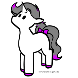 Size: 3000x3000 | Tagged: safe, artist:purple wingshade, derpibooru import, oc, oc only, oc:hazel radiate, pony, unicorn, bow, cute, female, mare, multicolored hair, simple background, small, solo, solo female, transparent background