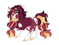Size: 3600x2700 | Tagged: safe, artist:gigason, derpibooru import, oc, oc only, oc:candle spark, pony, unicorn, ;p, blaze (coat marking), chin fluff, clothes, coat markings, colored hooves, curved horn, dappled, eye clipping through hair, eyeshadow, facial markings, female, golden eyes, gradient hooves, gradient mane, gradient tail, horn, lidded eyes, magical lesbian spawn, makeup, mare, mealy mouth (coat marking), obtrusive watermark, offspring, one eye closed, pale belly, parent:oc:fierce flame, parent:twilight sparkle, parents:canon x oc, ponytail, simple background, socks, solo, striped hair, tail, thick eyelashes, tongue, tongue out, transparent background, unicorn oc, unshorn fetlocks, watermark, wink