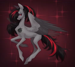 Size: 4096x3670 | Tagged: safe, artist:meggychocolatka, derpibooru import, oc, oc only, pegasus, pony, abstract background, alternative cutie mark placement, ear piercing, earring, eyebrow piercing, female, jewelry, mare, piercing, solo