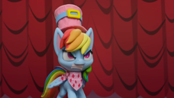 Size: 1920x1080 | Tagged: safe, derpibooru import, screencap, rainbow dash, pegasus, pony, fashion failure, g4.5, my little pony: stop motion short, angry, cute, funny, solo