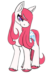 Size: 656x1053 | Tagged: safe, artist:primrosedinocat, derpibooru import, earth pony, pony, g1, colored hooves, female, heart, heart eyes, lidded eyes, looking at you, lovin' kisses, mare, simple background, smiling, solo, tail, transparent background, unshorn fetlocks, wingding eyes