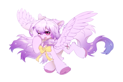 Size: 2393x1593 | Tagged: safe, artist:swaybat, derpibooru import, oc, oc only, oc:kamina morna, pegasus, pony, 2024 community collab, derpibooru community collaboration, simple background, solo, tongue, tongue out, transparent background