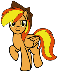 Size: 341x422 | Tagged: safe, derpibooru import, oc, oc only, oc:firey ratchet, pegasus, pony, g4, fedora, hat, male, simple background, solo, transparent background