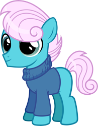 Size: 9507x12173 | Tagged: safe, artist:starryshineviolet, derpibooru import, idw, winter comet, pony, g4, absurd resolution, clothes, colt, foal, gameloft, idw showified, male, show accurate, simple background, sweater, transparent background, vector