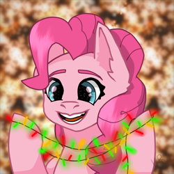 Size: 1280x1280 | Tagged: safe, derpibooru import, pinkie pie, pony, g4, christmas, happy new year, holiday, merry christmas, solo