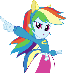 Size: 3000x3274 | Tagged: safe, artist:cloudy glow, derpibooru import, rainbow dash, human, equestria girls, equestria girls (movie), g4, ears, female, simple background, solo, transparent background, wondercolts, wondercolts uniform