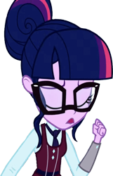 Size: 1619x2520 | Tagged: safe, derpibooru import, edit, edited screencap, editor:homersimpson1983, screencap, sci-twi, twilight sparkle, equestria girls, g4, background removed, clothes, crystal prep academy uniform, female, glasses, not a vector, school uniform, simple background, solo, transparent background