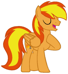 Size: 510x554 | Tagged: safe, artist:noi kincade, derpibooru import, oc, oc only, oc:firey ratchet, pegasus, pony, g4, male, simple background, solo, stallion, transparent background