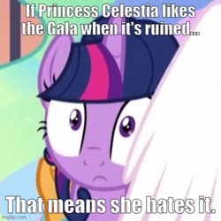 Size: 500x500 | Tagged: safe, derpibooru import, edit, edited screencap, screencap, princess celestia, twilight sparkle, twilight sparkle (alicorn), alicorn, make new friends but keep discord, caption, image macro, imgflip, impact font, text, truth