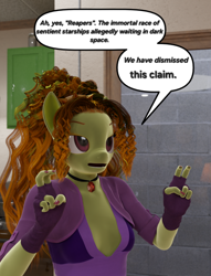 Size: 458x600 | Tagged: safe, artist:stellarator, derpibooru import, adagio dazzle, anthro, unguligrade anthro, 3d, air quotes, blender, mass effect