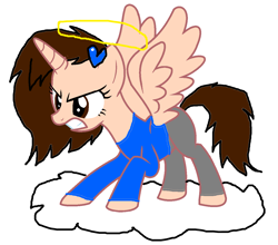 Size: 1196x1054 | Tagged: safe, artist:chloemay16, derpibooru import, oc, oc only, oc:chloe, alicorn, angel, alicorn oc, female, horn, simple background, solo, white background, wings