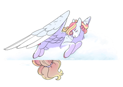 Size: 3600x2550 | Tagged: safe, artist:kitschykricket, derpibooru import, oc, oc only, oc:heavenly dawn, pegasus, pony, cloud, female, mare, simple background, solo, transparent background