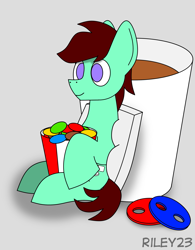 Size: 2463x3161 | Tagged: safe, artist:riley23, derpibooru import, oc, oc:mint pill, earth pony, pony, candy, food, male, simple background, solo, stallion, white background