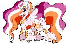 Size: 1280x800 | Tagged: safe, artist:goatpaste, derpibooru import, princess celestia, alicorn, pony, g4, female, lesbian, lesbian pride flag, pride, pride flag, simple background, solo, white background