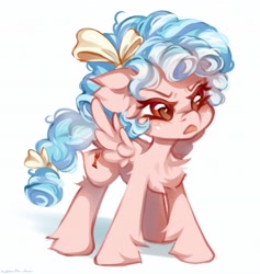 Size: 2424x2560 | Tagged: safe, artist:vanilla-chan, artist:vanilla_sweety, derpibooru import, cozy glow, pegasus, pony, g4, angry, chest fluff, cozybetes, cute, eyebrows, female, filly, foal, freckles, high res, madorable, open mouth, shadow, simple background, solo, spread wings, white background, wings