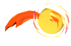 Size: 1106x722 | Tagged: safe, artist:transparentjiggly64, derpibooru import, sunburst, g4, 3d, ball, rolling, simple background, spin dash, sunball, tail, transparent background