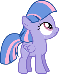 Size: 6989x8764 | Tagged: safe, artist:starryshineviolet, derpibooru import, wind sprint, pegasus, pony, common ground, g4, absurd resolution, female, filly, foal, looking up, side view, simple background, solo, transparent background, vector