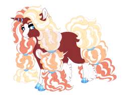 Size: 3600x2700 | Tagged: safe, artist:gigason, derpibooru import, oc, oc only, oc:gingerbread spice, pony, unicorn, bipedal, blaze (coat marking), blue eyes, coat markings, colored hooves, eyes closed, facial markings, female, gradient hooves, hoof polish, horn, lidded eyes, magical lesbian spawn, mare, obtrusive watermark, offspring, pale belly, parent:oc:fierce flame, parent:pinkie pie, pigtails, simple background, smiling, socks (coat marking), solo, standing, striped horn, transparent background, unshorn fetlocks, watermark