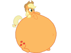 Size: 3264x2448 | Tagged: safe, artist:simonstudio587, derpibooru import, applejack, earth pony, pony, g4, applejack's hat, clothes, cowboy hat, female, hat, inflation, mare, open mouth, open smile, simple background, smiling, solo, transparent background