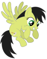 Size: 4480x5639 | Tagged: safe, artist:creedyboy124, derpibooru import, oc, oc only, oc:sadie park, pegasus, pony, g4, female, flying, green eyes, grin, mare, recolor, simple background, smiling, solo, transparent background