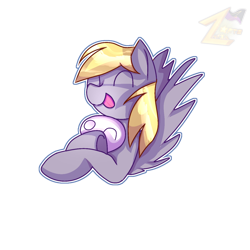 Size: 1280x1280 | Tagged: safe, derpibooru import, derpy hooves, pegasus, pony, g4, art, crossed arms, crossover, derp, half body, happy, hug, polandball, shiny hair, simple background, solo, spread wings, transparent background, watermark, wings
