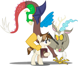 Size: 900x771 | Tagged: safe, alternate version, derpibooru import, discord, oc, earth pony, pony, base used, book, full friendships magic, simple background, solo, transparent background, vector used